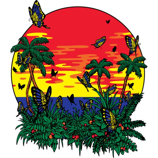 Colourful beach sunset Thumbnail