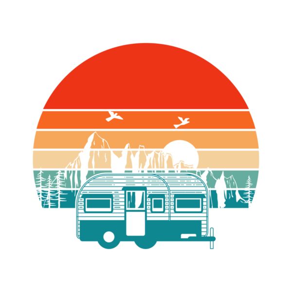 Camper on sunset Thumbnail