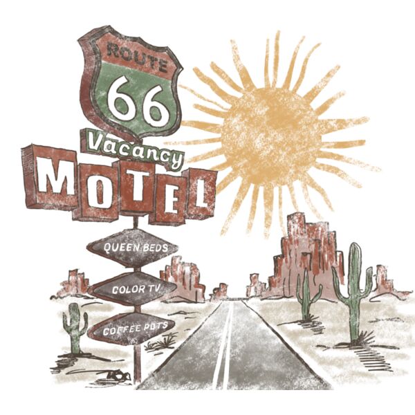 Route 66 Motel grunge Thumbnail