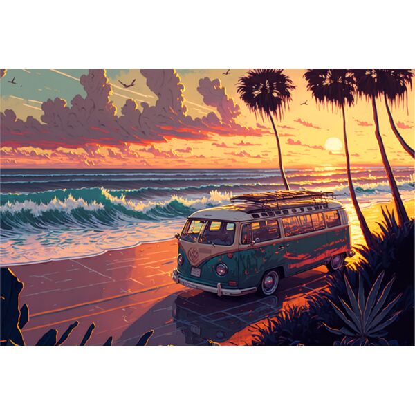 bus on beach Thumbnail