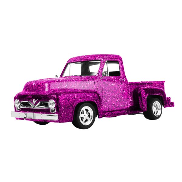 Vintage truck Pink Glitter Thumbnail