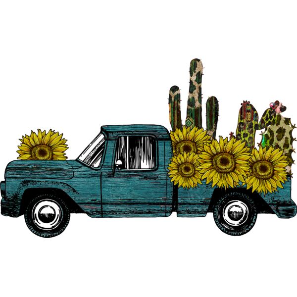 Western Truck Cactus Sunflower Thumbnail