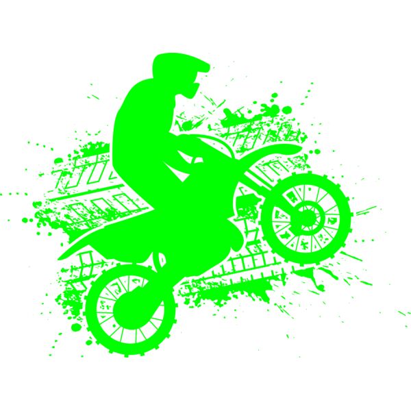 Dirt Bike Rider green Thumbnail