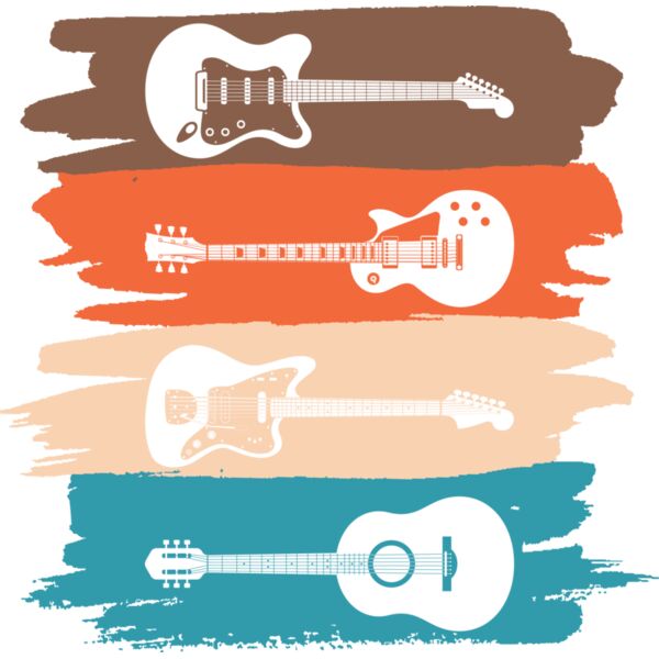 Guitars on stripes Thumbnail