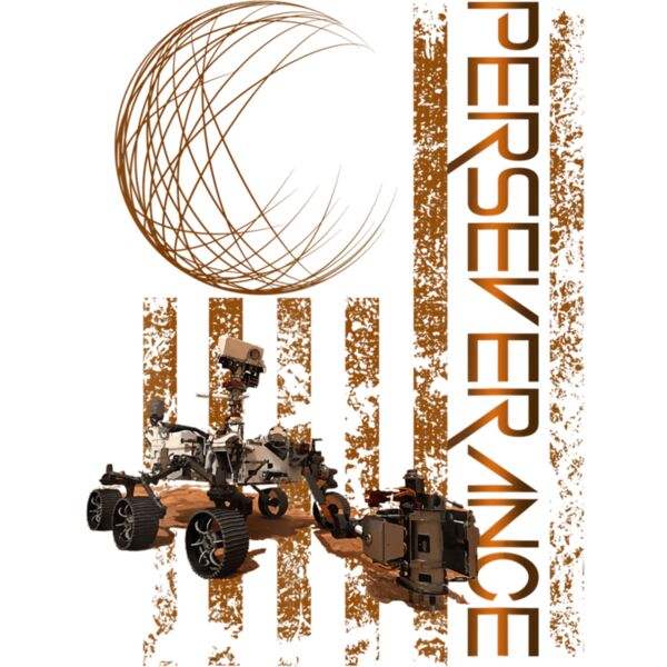 American Flag Perseverance The New NASA Mars Rover 2020 T Shirt Thumbnail