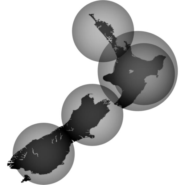 New zealand Map bubbles Thumbnail