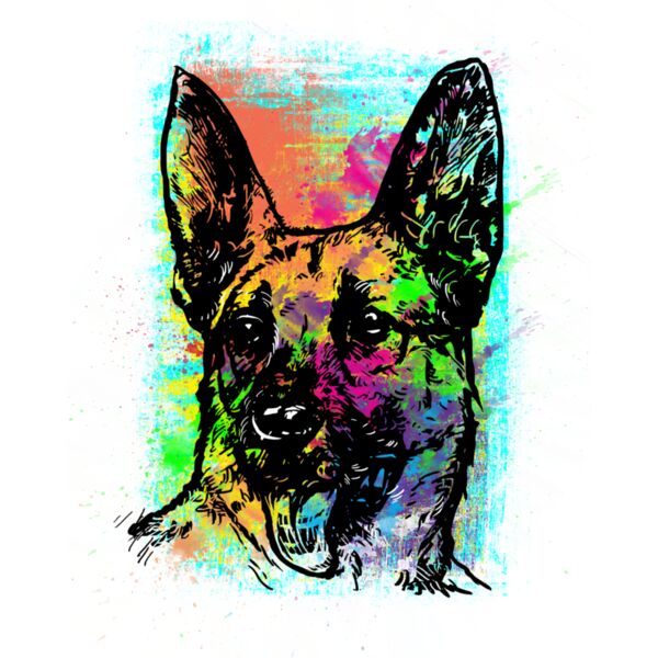 colourful Alsatian Thumbnail