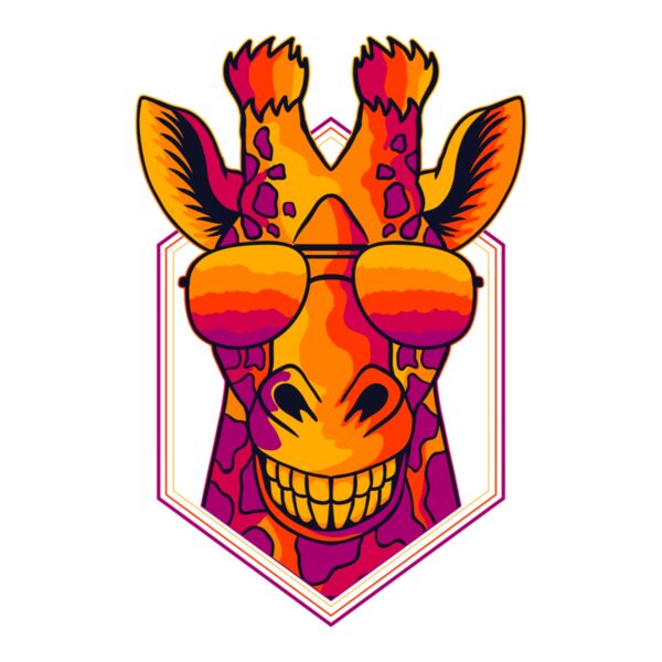 Giraffe smile colorful Thumbnail