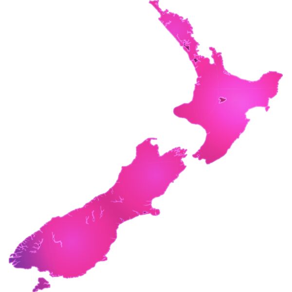 New zealand Map pink Thumbnail