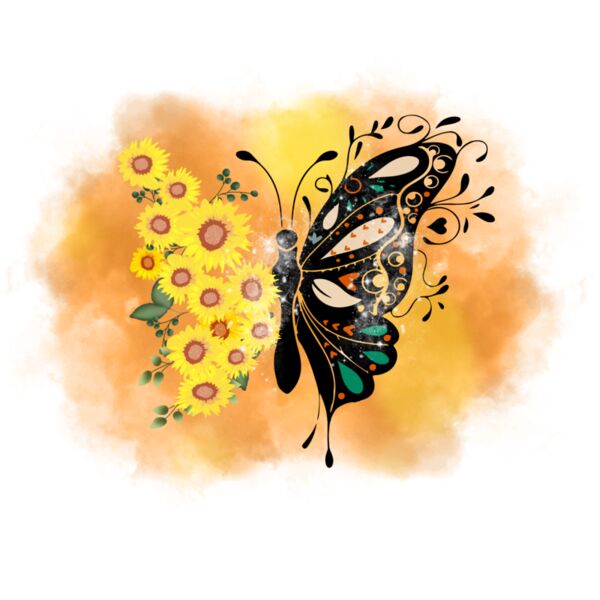 Butterfly Sunflower sublimation Thumbnail