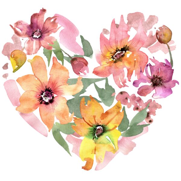 Orange Flower Heart Thumbnail