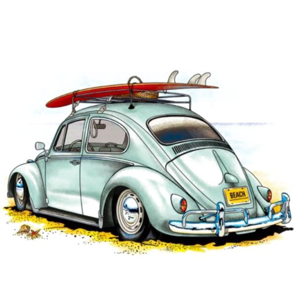 Beach bug surfing Thumbnail