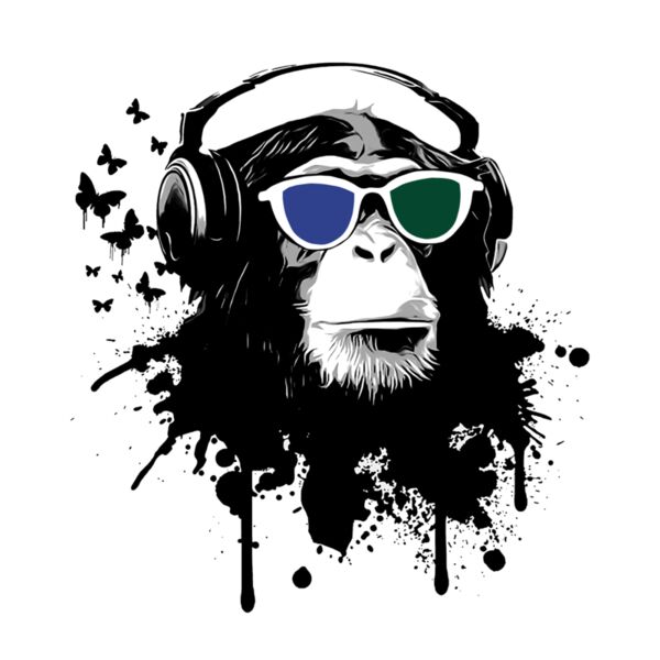 Listen to music  chimpanzee Thumbnail