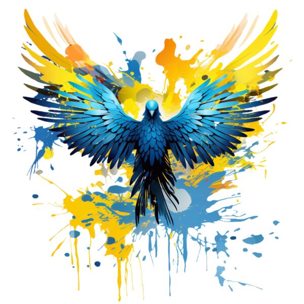 Ukrainian national colors bird Thumbnail